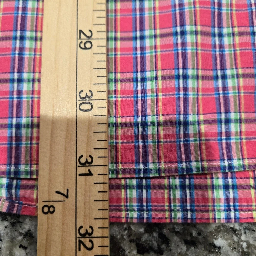 Polo Ralph Lauren Button Down Mens XXL Pink Plaid Cotton Long Sleeve